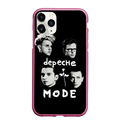 Чехол iPhone 11 Pro матовый Depeche Mode portrait, цвет: 3D-малиновый