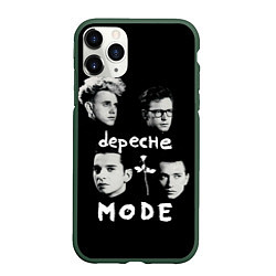 Чехол iPhone 11 Pro матовый Depeche Mode portrait, цвет: 3D-темно-зеленый