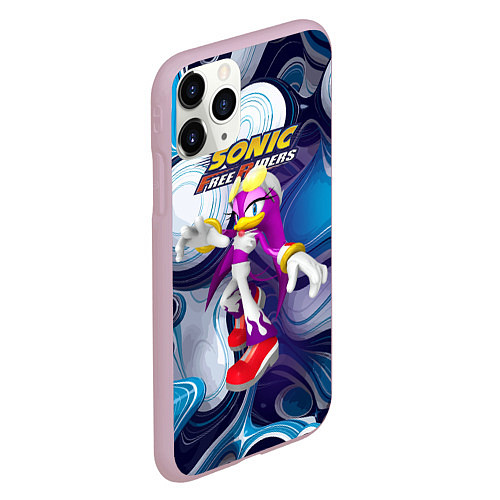 Чехол iPhone 11 Pro матовый Sonic - ласточка Вейв - Free riders - pattern / 3D-Розовый – фото 2