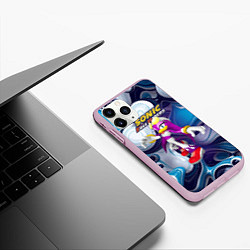 Чехол iPhone 11 Pro матовый Sonic - ласточка Вейв - Free riders - pattern, цвет: 3D-розовый — фото 2