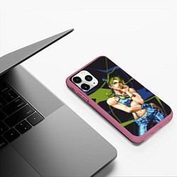 Чехол iPhone 11 Pro матовый Джолин Куджо дочь Джотаро, цвет: 3D-малиновый — фото 2