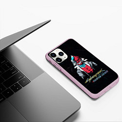 Чехол iPhone 11 Pro матовый Киберпанк 2077 - Фантом Либерти, цвет: 3D-розовый — фото 2