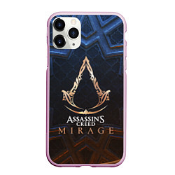 Чехол iPhone 11 Pro матовый Assassins creed mirage logo, цвет: 3D-розовый