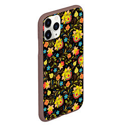 Чехол iPhone 11 Pro матовый Русский яркий узор, цвет: 3D-коричневый — фото 2
