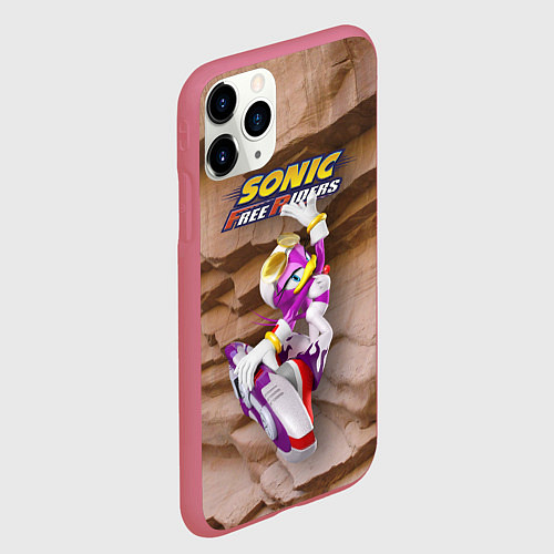 Чехол iPhone 11 Pro матовый Wave the Swallow - Sonic Free Riders / 3D-Малиновый – фото 2