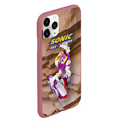 Чехол iPhone 11 Pro матовый Wave the Swallow - Sonic Free Riders, цвет: 3D-малиновый — фото 2