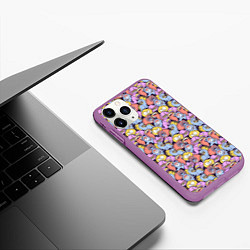 Чехол iPhone 11 Pro матовый Монстры и пришельцы, цвет: 3D-фиолетовый — фото 2