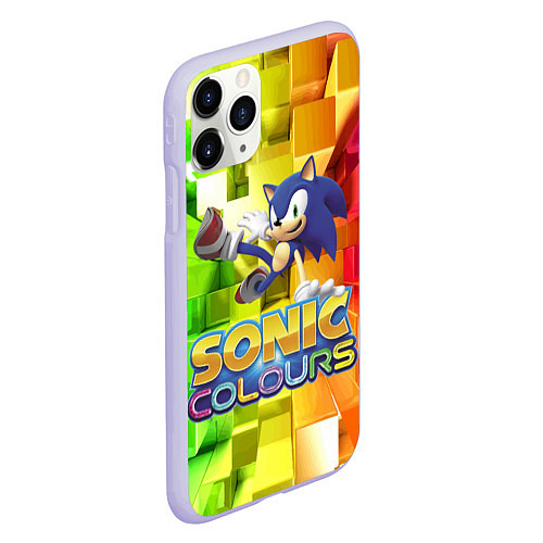 Чехол iPhone 11 Pro матовый Sonic Colours - Hedgehog - Video game / 3D-Светло-сиреневый – фото 2