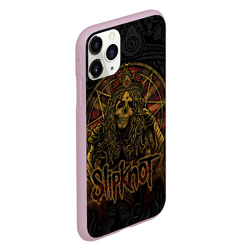 Чехол iPhone 11 Pro матовый Slipknot - death / 3D-Розовый – фото 2