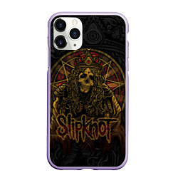 Чехол iPhone 11 Pro матовый Slipknot - death, цвет: 3D-светло-сиреневый