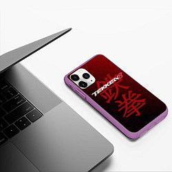 Чехол iPhone 11 Pro матовый Tekken 8 - logo, цвет: 3D-фиолетовый — фото 2