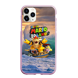 Чехол iPhone 11 Pro матовый Принцесса Персик на корабле Боузера - Super Mario