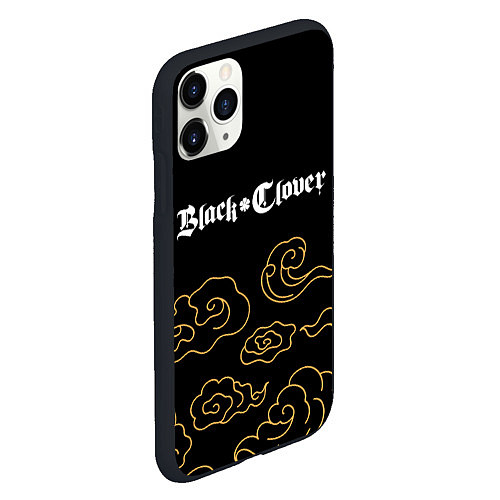 Чехол iPhone 11 Pro матовый Black Clover anime clouds / 3D-Черный – фото 2