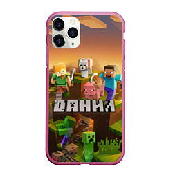 Чехол iPhone 11 Pro матовый Данил Minecraft