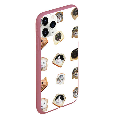 Чехол iPhone 11 Pro матовый Хлебокоты / 3D-Малиновый – фото 2