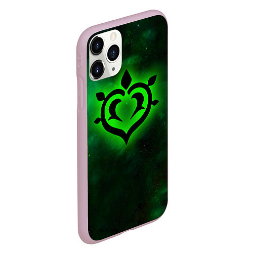 Чехол iPhone 11 Pro матовый ДЕНДРО элемент Genshin Impact / 3D-Розовый – фото 2