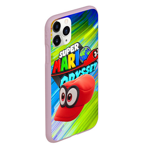 Чехол iPhone 11 Pro матовый Super Mario Odyssey - Nintendo - Бейсболка / 3D-Розовый – фото 2