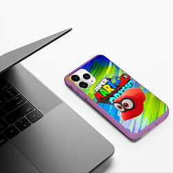 Чехол iPhone 11 Pro матовый Super Mario Odyssey - Nintendo - Бейсболка, цвет: 3D-фиолетовый — фото 2