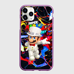 Чехол iPhone 11 Pro матовый Super Mario Odyssey - Nintendo - видеоигра, цвет: 3D-фиолетовый
