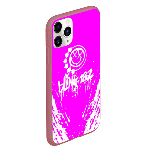 Чехол iPhone 11 Pro матовый Blink 182 краска / 3D-Малиновый – фото 2