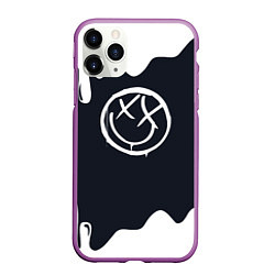 Чехол iPhone 11 Pro матовый Blink 182 потеки, цвет: 3D-фиолетовый