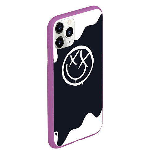 Чехол iPhone 11 Pro матовый Blink 182 потеки / 3D-Фиолетовый – фото 2