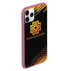 Чехол iPhone 11 Pro матовый Breaking benjamin Gold, цвет: 3D-малиновый — фото 2