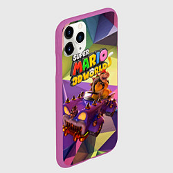 Чехол iPhone 11 Pro матовый Точило Боузера - Super Mario 3D World, цвет: 3D-фиолетовый — фото 2
