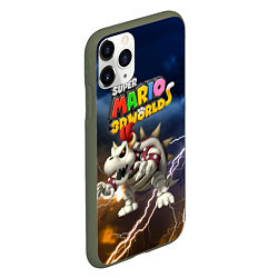 Чехол iPhone 11 Pro матовый Dry Bowser - Super Mario 3D World - Nintendo, цвет: 3D-темно-зеленый — фото 2