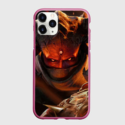 Чехол iPhone 11 Pro матовый Metal Hellsinger арт, цвет: 3D-малиновый