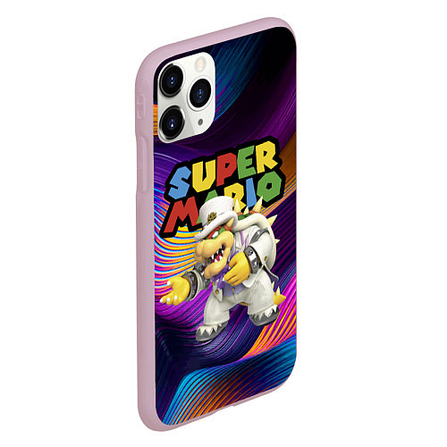 Чехол iPhone 11 Pro матовый Super Mario - Bowser - Nintendo / 3D-Розовый – фото 2
