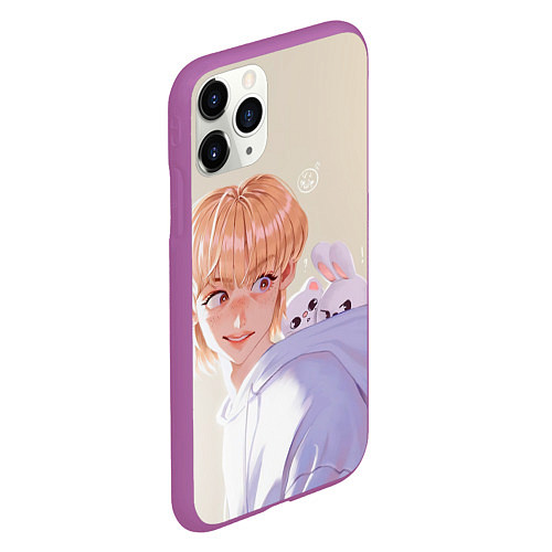 Чехол iPhone 11 Pro матовый SKZOO Felix Jinniret Leebit / 3D-Фиолетовый – фото 2