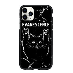 Чехол iPhone 11 Pro матовый Группа Evanescence и рок кот