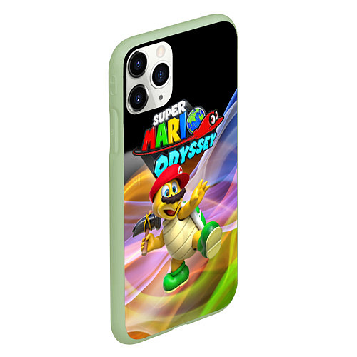 Чехол iPhone 11 Pro матовый Super Mario Odyssey - Hero turtle Koopa Troopa / 3D-Салатовый – фото 2