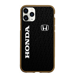 Чехол iPhone 11 Pro матовый Honda карбон