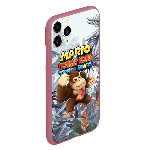 Чехол iPhone 11 Pro матовый Mario Donkey Kong - Nintendo - Gorilla / 3D-Малиновый – фото 2