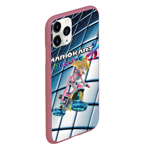 Чехол iPhone 11 Pro матовый Принцесса Персик гонщица - Mario Kart 8 Deluxe / 3D-Малиновый – фото 2