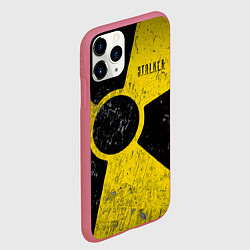 Чехол iPhone 11 Pro матовый STALKER радиационная опасность, цвет: 3D-малиновый — фото 2