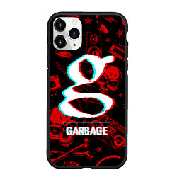 Чехол iPhone 11 Pro матовый Garbage rock glitch, цвет: 3D-черный