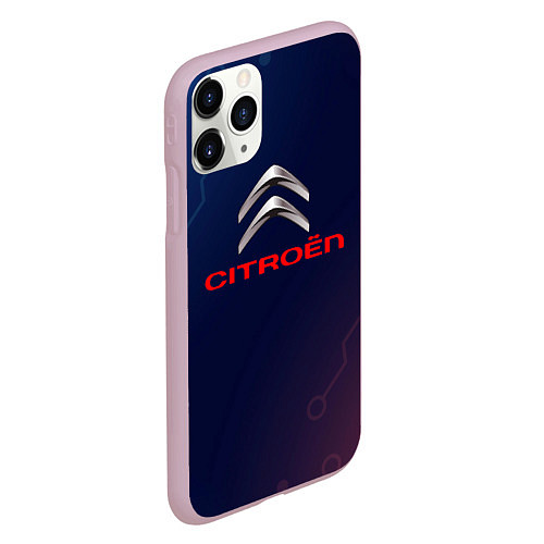 Чехол iPhone 11 Pro матовый Citroёn абстракция неон / 3D-Розовый – фото 2