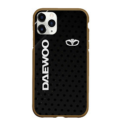 Чехол iPhone 11 Pro матовый Daewoo Карбон, цвет: 3D-коричневый
