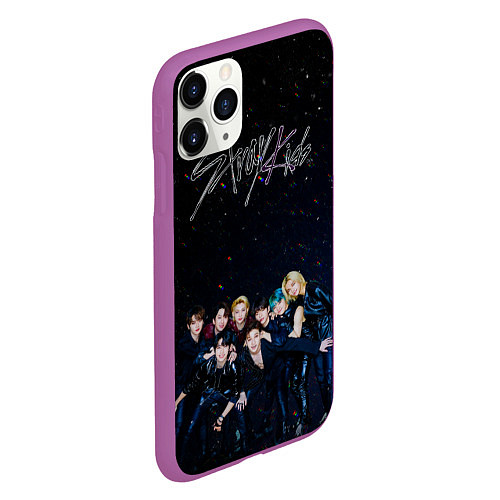 Чехол iPhone 11 Pro матовый Stray Kids boy band / 3D-Фиолетовый – фото 2