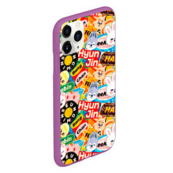 Чехол iPhone 11 Pro матовый Skzoo stickers characters, цвет: 3D-фиолетовый — фото 2
