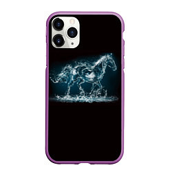 Чехол iPhone 11 Pro матовый Лошадь из водяных капель