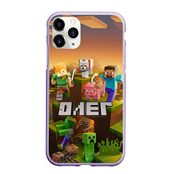 Чехол iPhone 11 Pro матовый Олег Minecraft