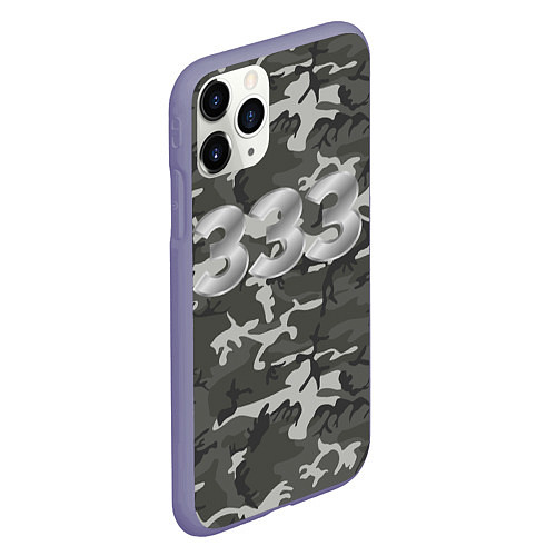 Чехол iPhone 11 Pro матовый Камуфляж 333 / 3D-Серый – фото 2