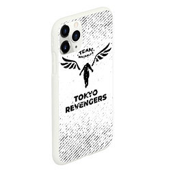 Чехол iPhone 11 Pro матовый Tokyo Revengers с потертостями на светлом фоне, цвет: 3D-белый — фото 2