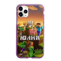 Чехол iPhone 11 Pro матовый Юлия Minecraft