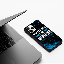 Чехол iPhone 11 Pro матовый Trust me Im marketer dark, цвет: 3D-черный — фото 2