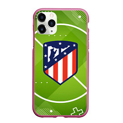 Чехол iPhone 11 Pro матовый Atletico madrid Поле, цвет: 3D-малиновый